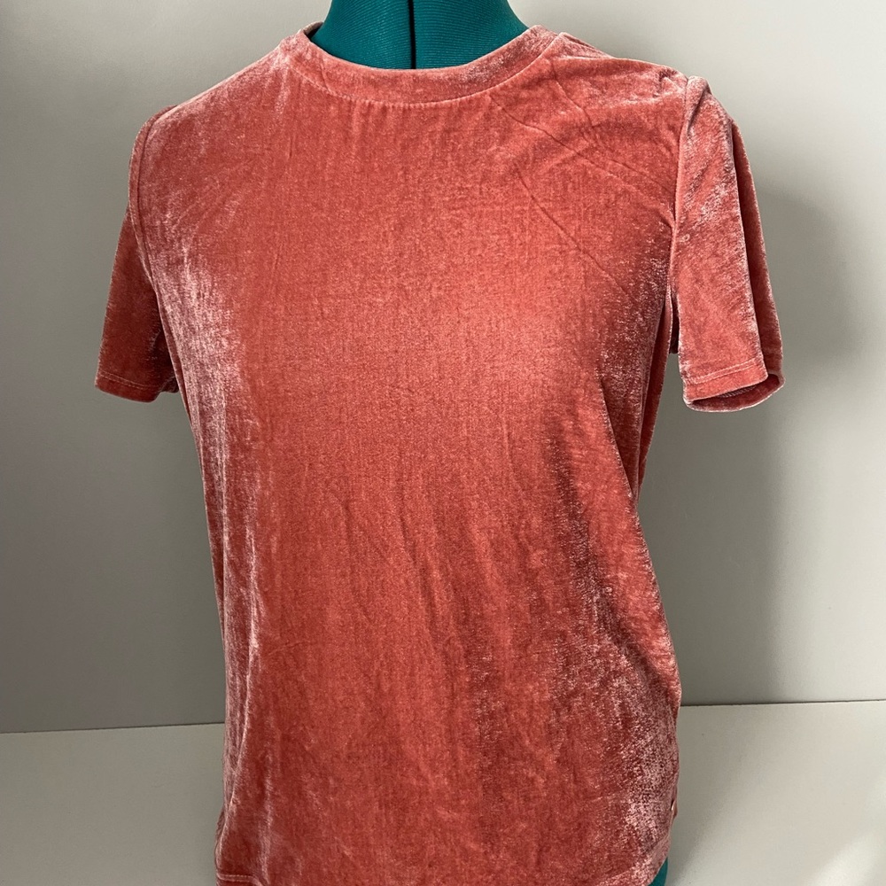 Volcom Coral Velour You In Top Velvet Short Sleeve SZ S - Picture 3 of 10